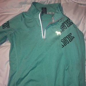 VS Pink Active Fleece Quarter Zip